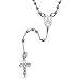 Catholic Prayer Round Ball Beads Jesus Crucifix Virgin Mary Rosary Y Necklace Unisex For Men For Women Sterling Silver