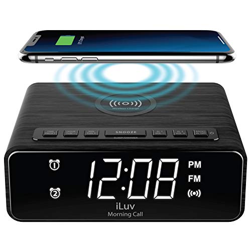 iLuv Morning Call 4Q QiCertified Wireless Charging Alarm Clock with