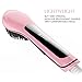 ACEVIVI Hair Straightening Brush, Ceramic Heating Straightening Irons Brush with Digital Anti Static, Anti Scald
