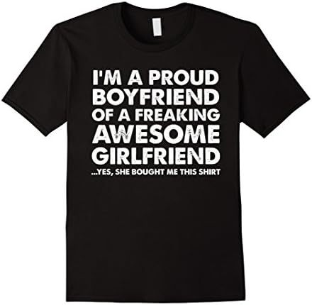 I'm a proud boyfriend of a freaking awesome girlfriend - Male XL - Black