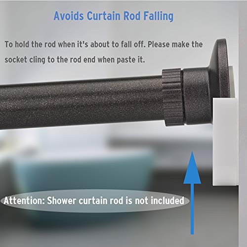 Amazerbath 2 Pack Shower Rod Socket 3m Adhesive Bathroom Rod
