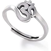 LOVECOM Real 925 Sterling Silver Buddhism Scripture Open Stacking Rings for Women Vintage Statement Fashion Creative Design Jewelry Gifts