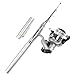 Docooler Fishing Rod Mini Fishing Pole Retractable Pocket Pen with Fishing Reel and Fishing Line