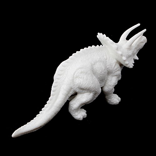 EA-STONE Coloring Painting Drawing,DIY Graffiti 3D Dinosaurs Models Toys for Kids Children, Triceratops - Thumbnail 4