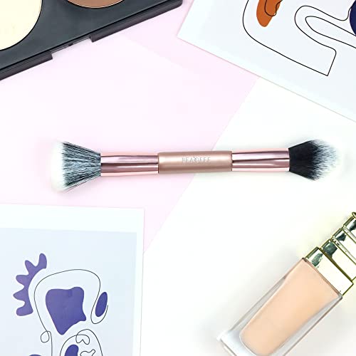 Make Up Pinsel Blush Pinsel, Duo End Profi Schminkpinsel Rouge Pinsel ideal für das Auftragen von Make-up auf den Wangen, Makeup Pinsel für einfaches Auftragen, Make-up Pinsel & Zubehör