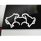 Schnauzer Ears Decal | Schnauzer Decal | Mini Schnauzer Car Decal | Schnauzer Dog Decal Bumper Sticker Window Laptop Tumbler Decal | 7" x 3.3" Size | Made in USA | DECALBUNNY