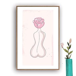 Framed Canvas Wall Art Picasso Poster Print of Woman Canvas Prints Home Artwork Decoration for Living Room,Bedroom - 16x24 inches