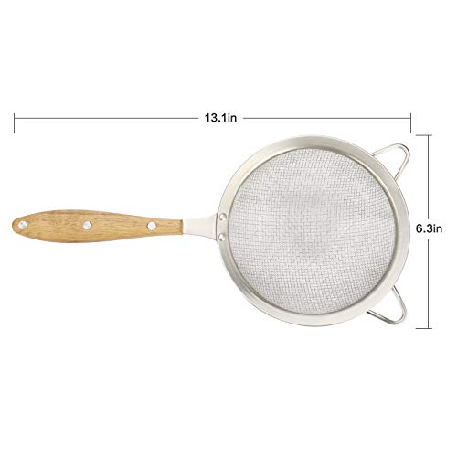 Fine Mesh Strainer with Stainless Steel Double Fine Mesh and