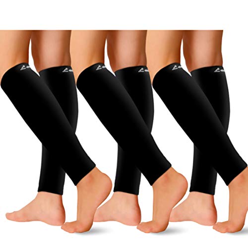 BLUETREE Calf Compression Sleeves Men & Women- Best Footless Compression Socks Shin Splints, Running, Leg Pain, Nurses & Maternity Pregnancy - Increase Blood Circulation(Black-S/M) - Thumbnail 7