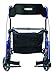 Lumex HybridLX Rollator & Transport Chair, Majestic Blue, LX1000B