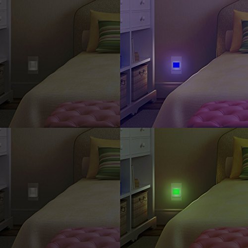image for LED Concepts Pack of 2 Plug-In LED Night Lights – Ultra Slim, Cool-T
