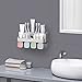 Boyan Toothbrush Holder Set, Save Space No Drill Wall Mount Toothpaste Dispenser and Multi-Functional Slots Bathroom Organizer with Water Drainer (Large)