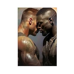 HMLZSJ Nude Muscle Male Torso Portrait Art Gay