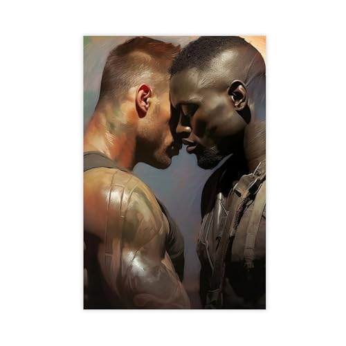 HMLZSJ Nude Muscle Male Torso Portrait Art Gay