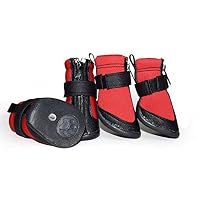 Spiritup Waterproof Puppy Dog Boots Shoes Antiskid Pet Sneakers Paw Protectors Booties for Various Size Dogs 4Pcs