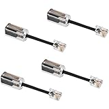 Telephone Cord Detangler, Uvital Anti-Tangle Telephone Handset Cable 360 Degree Rotating Landline Swivel Cord Untangler Black (4 Pack)