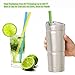 WALFOS Reusable Silicone Straws- Extra Long Flexible Straight Straws for Smoothies /20 & 30 oz Tumblers Yeti/Rtic/Ozark/Trail -（8 Straws + 3 Cleaning Brushes + 1 Storage Pouch）- Food Grade & BPA FREE