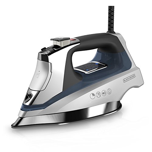 BLACK+DECKER Allure Digital Steam Iron, Silver/Blue, D3040