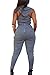 Pink Queen Women's Sports Casual Sleeveless Hooded Long Pants Jumpsuits Rompers