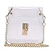 Yocatech Clear Crossbody Purse NFL Stadium Approved Transparent Bag with Turn Lock Closure Chain Shoulder Bag (Black)