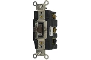 Leviton Quiet Switch, 20-Amp, 120-Volt Toggle Double-Pole, 1286-000, Brown