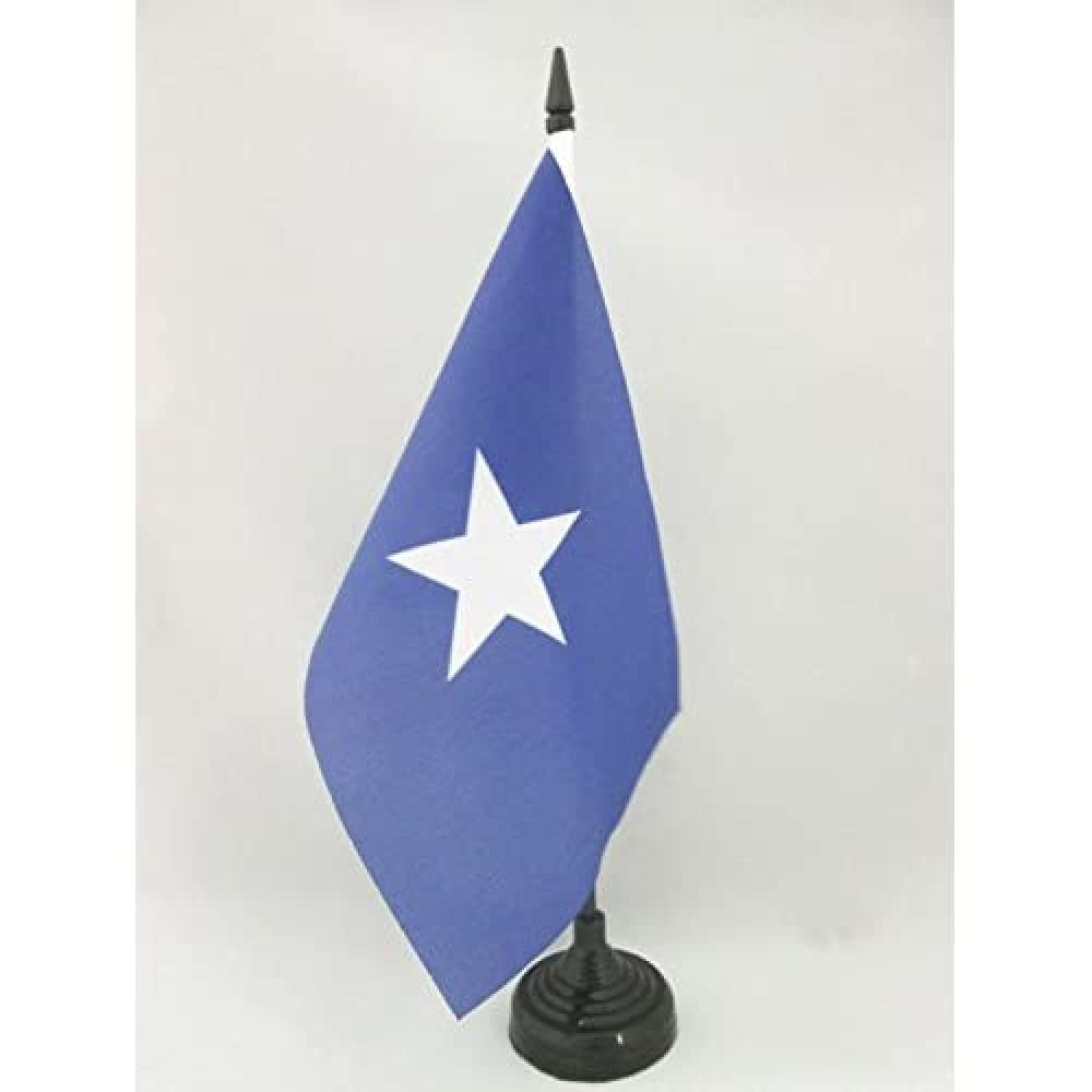 AZ FLAG Republic of West Florida Table Flag 5'' x 8'' - Bonnie Blue Office Decoration 100% Polyester 21 x 14 cm - Mini Desk Flag with Pole and Black Plastic Base