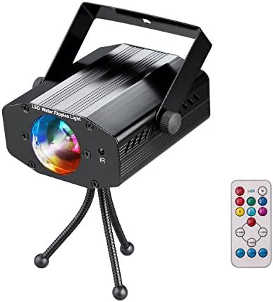 Lilyminiso Water Wave Party Lights 7 Color RGBW LED Ocean Water Ripple Effect Stage Light with Remote Disco DJ Show Birthday Party