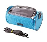 Freedi Bicycle Handlebar Bag Waterproof Bicycle Bag with Transparent PVC Pouch and and Removable Shoulder Strap