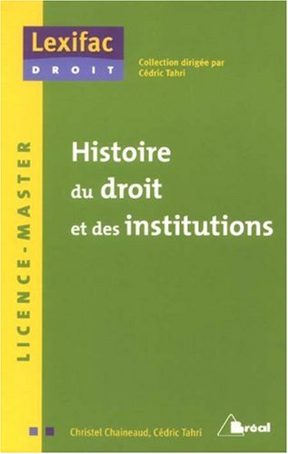 Histoire du droit et des institutions