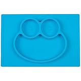 Galaxy 1 Piece Frog Silicone Placemat & Tray, Blue