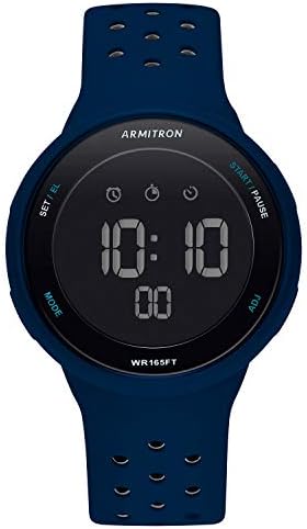 Armitron Sport Unisex Digital Chronograph Silicone Strap Watch, 40