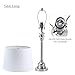 CO-Z Silver Table Lamp, 26 Inch White Table Lamp, Modern Metal Desk Lamp in Brushed Steel Finish, Bedside Lamps for Office Living Room Bedroom Nightstand Accent, ETL.