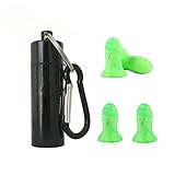 Kebley Sleeping Earplugs, Ear Plugs,36dB Highest NRR, Comfortable Hearing Protection for Shooting, Travel, Swimming, Shooting, Work and Concerts-2Pairs. (Green)