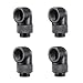 Kyerivs G1/4" Male to Female Extender Fitting, 90&deg; Rotary Enhance Multi-Link Adapter Fitting for Computer Water Cooling System, Black, 4-Pack