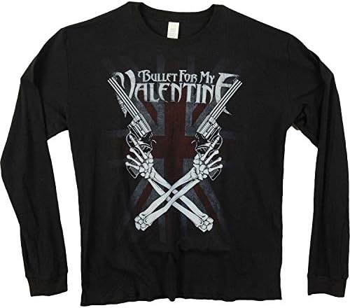 Bullet For My Valentine Men's Flag & Guns Thermal Long Sleeve Black