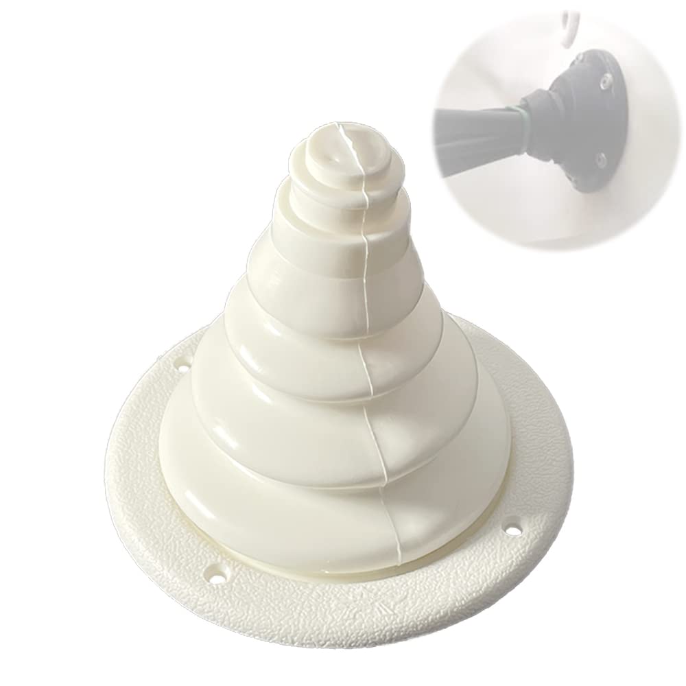 asdmm Boat Motor Well Cable Boot - Rigging Steering Protect for Marine Yacht Kayak Electrical Wire Organize, Fuel Lines Diameter 4 7/10" (White)