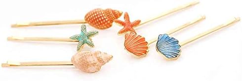 Chunyang 4pcs Korean Jewelry Retro Sea Shells Starfish Hairpin Side Clip Hair Accessories