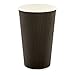 16 Ounce Disposable Coffee Cups, 500 Ripple Wall Hot Cups For Coffee - Lids Sold Separately, Rolled Rim, Black Paper Insulated Coffee Cups, For Hot Coffee, Tea, And More - Restaurantware