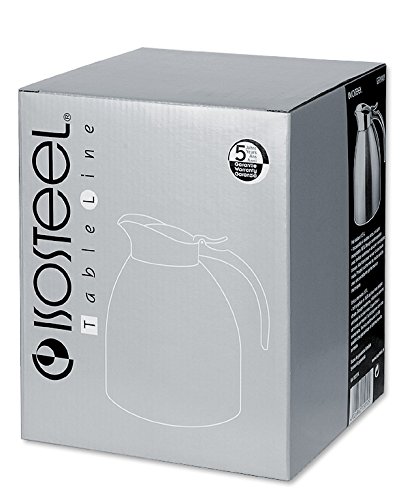 Isosteel VA-9331K 1.5 L / 51 oz Stainless Steel Vacuum Insulated Thermal Carafe Dishwasher Safe - Thumbnail 5