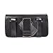 Black Leather Phone Case Cover Protective Pouch Belt Holster Swivel Clip for Virgin Mobile Motorola Moto E (2nd Generation) - Virgin Mobile Motorola Moto G (3rd Gen) - Virgin Mobile Motorola Triumph