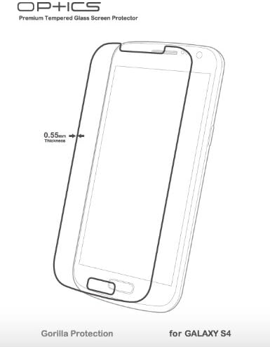 Craftwerk Gorilla Protection Tempered Glass Screen Protector for Galaxy S4