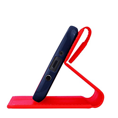 LG Stylus 4, Stylo 4 [El Lumiere Treasure Wallet Case] Multi-Card Slot Wallet Case [Drop Protection] Premium Leather [Kickstand Feature] (T-Flower Red) - Thumbnail 7