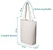 KELZ KIDZ Heavy Duty Large Canvas Tote Bags (25 Pack) with Bottom Gusset for Crafts, Shopping, Groceries, and More! (15x14x4 Inches) (25 Pack, Natural)