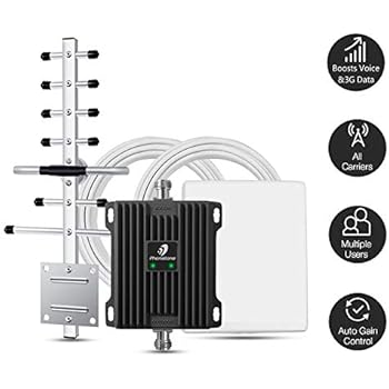 Cell Phone Signal Booster for All Carriers GSM 3G Home and Office Use - Dual Band 850/1900MHz Band 2/5 Repeater with Panel/Yagi Antennas, Supports 4,500 Square Foot Area