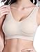 3 Pack Womens Wirefree Sleep Bra Medium Black Nude White Black
