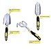 SONGMICS 8 Piece Garden Tool Set Includes Garden Tote Folding Stool and 6 Hand Tools w/ Heavy Duty Cast-aluminum Heads Ergonomic Handles UGGS40L