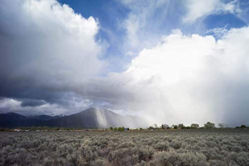 Snow, squall, Photography, Taos, New Mexico, landscape, Wall Art, Art Print, Gift, Photo, Decor, Sangre de Christo Mountains, sage brush, clouds, desert