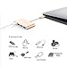 Larnn USB-C 3.0 Type c Adapter Multiport Converter for New MacBook 2015/2016 ,ChromeBook Pixel Devices Nokia N1,Nexus 6/6p and Other Type-C HUB Devices,USB C Charging Port and 3 USB A Ports (Gold)