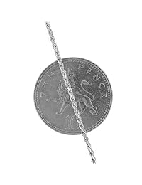 Collar con cadena de corte diamante de 1.3 mm, plata esterlina sólida italiana sin níquel, 14 a 36 pulgadas