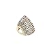 Lavencious 11 Rows Fashion Crystal Cocktail Rings for women Size 5 to 12